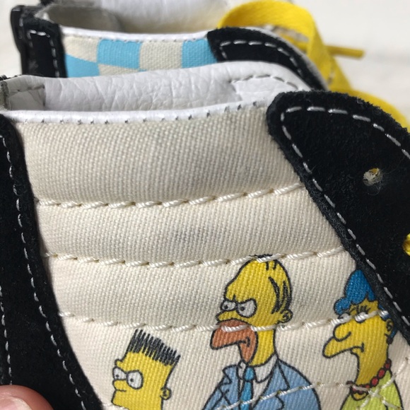 Vans x The Simpsons Kids Sk8-Hi Zip- Limited Edition Size 11 - Picture 13 of 16
